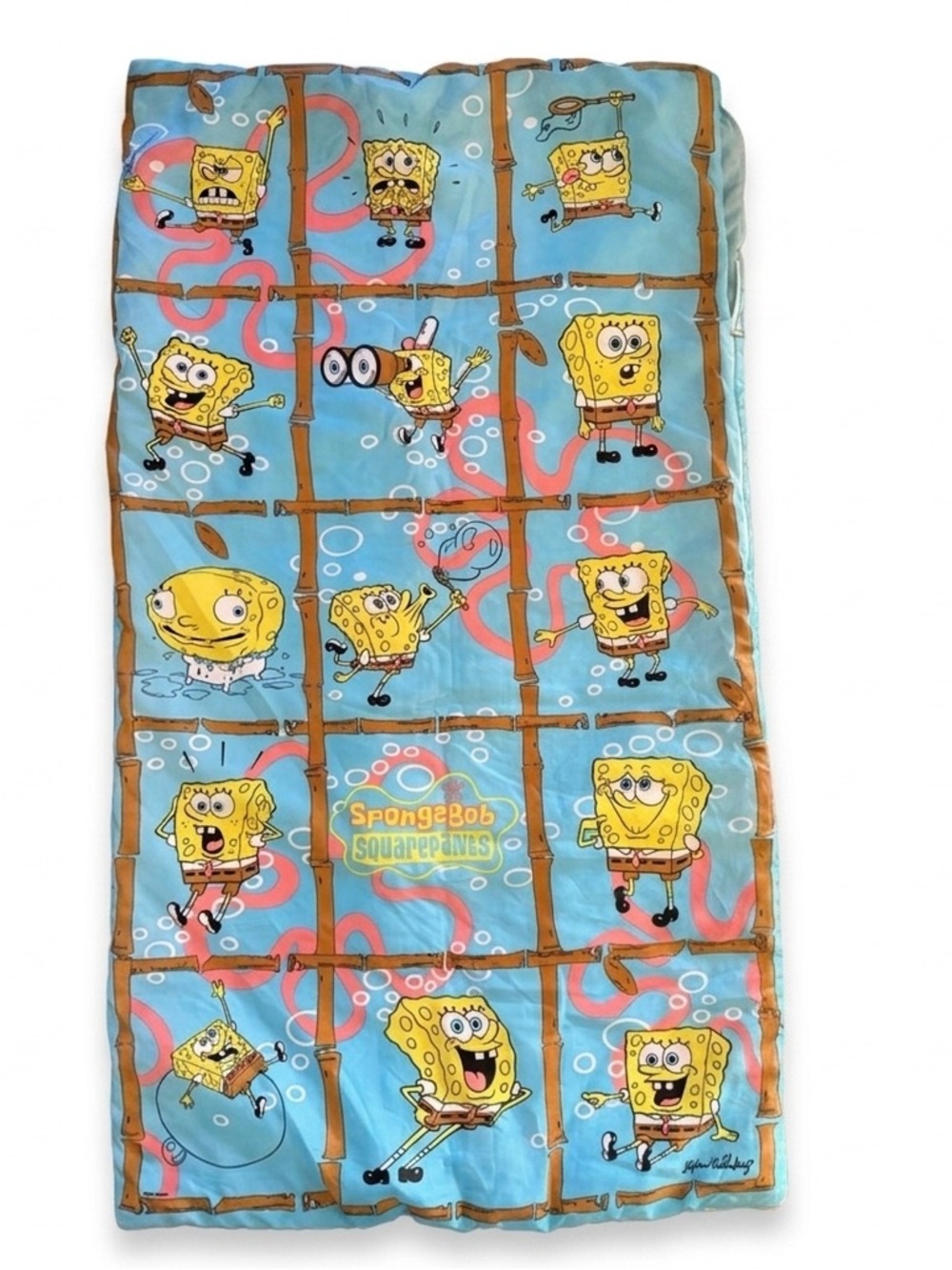 Vintage 2001 Nickelodeon SpongeBob SquarePants Sleeping Bag 54x30‎ CLEAN!!